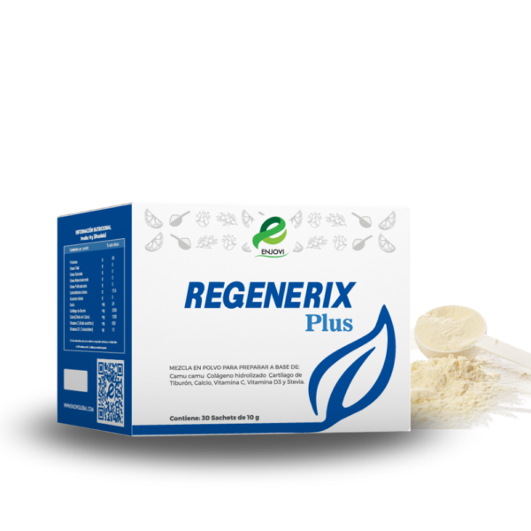 regenerix plu, enjovi, colageno, colageno hidrolizado, cartilago de tiburon, camu camu, fortalece loshuesos musculos y tendones, colageno de enjovi, caja de colageno, colageno perú.