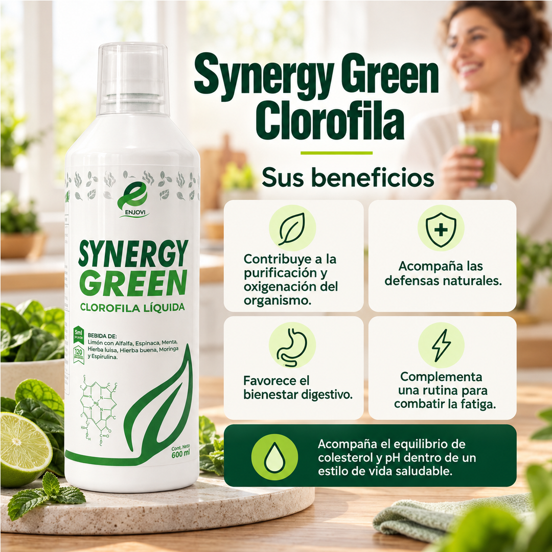 Synergy Green Clorofila - Botella 600 ml - Imagen 2